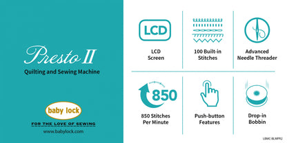 Babylock Presto II, Sewing Only machine